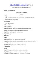 Tải Giáo án Tiếng Anh lớp 1 Tuần 23 sách First Friends 1 - Giáo án môn tiếng Anh lớp 1 theo tuần