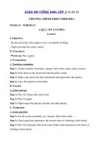 Tải Giáo án Tiếng Anh lớp 1 Tuần 22 sách First Friends 1 - Giáo án môn tiếng Anh lớp 1 theo tuần