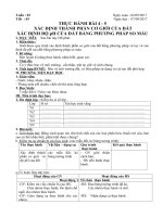 Tải Giáo án Công nghệ 7 bài 4 - 5: Thực hành: Xác định thành phần cơ giới của đất - Xác định độ PH của đất bằng phương pháp so màu - Giáo án điện tử Công nghệ 7