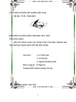 Sáng kiến kinh nghiệm, SKKN - Rèn kỹ năng làm câu nghị luận văn học trong bài thi THPTQG (dạng bài liên hệ đối sánh)