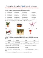 Tải Trắc nghiệm từ vựng Unit 5 lớp 8: Festivals in Vietnam - Từ vựng tiếng Anh lớp 8 Unit 5 có đáp án