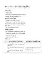 Tải Giáo án Toán 1 chương 2 bài 15: Phép cộng trong phạm vi 10 - Giáo án điện tử Toán lớp 1