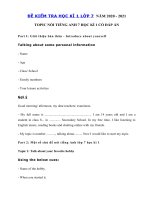 Tải Đề thi nói tiếng Anh lớp 7 học kì 1 năm 2020 - 2021 - Tổng hợp đề nói tiếng Anh 7 học kì 1 đầy đủ nhất| Đề cương ôn thi học kì 1 lớp 7 môn tiếng Anh có đáp án