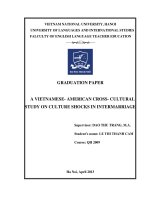 Giao thoa văn hóa việt mỹ trên phương diện sốc văn hóa trong hôn nhân liên quốc gia