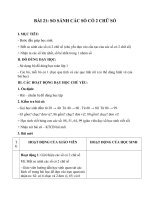 Tải Giáo án Toán 1 chương 3 bài 21: So sánh các số có hai chữ số - Giáo án điện tử Toán 1