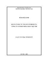 quản lý đầu tư tài sản cố định của công ty cổ phần hóa chất việt trì 