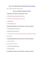 đáp án trắc nghiệm tập huấn sách kết nối tri thức với cuộc sống