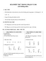 Tải Giáo án Toán 1 chương 4 bài 2: Phép trừ trong phạm vi 100 - Giáo án điện tử môn Toán lớp 1