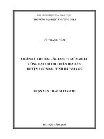 quản lý thu tại các đơn vị sự nghiệp công lập có thu trên địa bàn huyện lục nam, tỉnh bắc giang luận văn thạc sĩ kinh tế hà nội, 