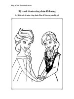 bộ tranh tô màu công chúa dễ thương