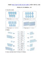 Tải Phiếu bài tập cuối tuần môn Tiếng Anh lớp 2 Tuần 19 - Bài tập cuối tuần tiếng Anh 2 có đáp án