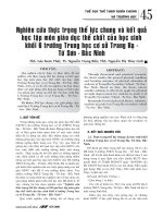 Nghiên cứu thực trạng thể lực chung và kết quả học tập môn giáo dục thể chất của học sinh khối 6 trường Trung học cơ sở Trang Hạ - Từ Sơn - Bắc Ninh