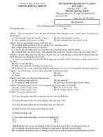 Tải Đề thi giữa học kì 1 lớp 11 môn Sinh học năm 2018 - 2019 trường THPT Lý Thái Tổ - Bắc Ninh - Đề thi giữa học kì 1 Sinh học 11