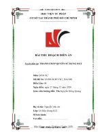 Hồ sơ diễn án 06 dân sự - Bài thu hoạch - tranh chấp quyền sử dụng đất