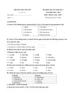 Tải Đề kiểm tra số 3 học kỳ 2 môn Tiếng Anh lớp 7 trường THCS Yên Mỹ năm học 2015 - 2016 - Đề kiểm tra 45 phút học kỳ 2 môn tiếng Anh lớp 7 năm 2016