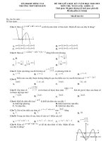 Đề thi giữa học kì 1 môn Toán lớp 12 THPT Bình Sơn - Mã đề 132 | Toán học, Đề thi đại học - Ôn Luyện