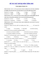 Tải Đề ôn thi THPT Quốc Gia 2020 môn Anh có đáp án số 10 - Đề thi tiếng Anh THPT Quốc Gia 2020 có đáp án
