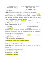 Tải Đề thi giữa học kì 1 môn Vật lý lớp 11 trường THPT Ngọc Tảo, Hà Nội năm học 2016 - 2017 - Đề kiểm tra giữa học kì 1 môn Vật lý lớp 11 có đáp án
