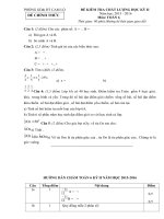 Tải Đề thi học kì 2 môn Toán lớp 6 phòng GD&ĐT Cam Lộ, Quảng Trị năm 2015 - 2016 - Đề kiểm tra học kì II môn Toán lớp 6 có đáp án