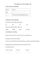 Tải Đề ôn tập học kì 2 môn Toán lớp 3 - Đề 1 - Đề kiểm tra học kì 2 môn Toán lớp 3