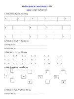 Tải Bộ đề ôn tập học kì 1 môn Toán lớp 1 - Số 1 - Đề kiểm tra học kì 1 lớp 1 môn Toán