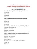 Tải Trắc nghiệm Địa 12 bài 11: Thiên nhiên phân hóa đa dạng - Trắc nghiệm Địa lý 12 có đáp án