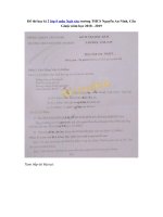 Tải Đề thi học kì 2 lớp 9 môn Ngữ văn trường THCS Nguyễn An Ninh, Cần Giuộc năm học 2018 - 2019 - Đề thi Ngữ văn lớp 9 học kì 2 năm 2019