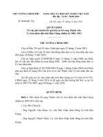 quyết địnhvề việc phê chuẩn kết quả bầu cử bổ sung thành viên ủy ban nhân dân tỉnh hậu giang nhiệm kỳ 2004 2011