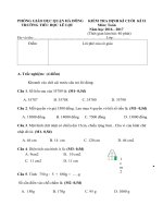 Tải Đề thi học kì 2 môn Toán 3 trường tiểu học Lê Lợi, Hà Nội năm 2016 - 2017 - Đề kiểm tra học kì 2 môn Toán lớp 3 có đáp án