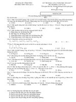 Tải Đề thi giữa học kì 2 môn Vật Lý lớp 10 trường THPT Yên Lạc 2, Vĩnh Phúc năm học 2016 - 2017 - Đề kiểm tra giữa học kì II môn Vật lý lớp 10 có đáp án