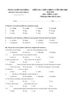 Tải Bộ đề thi học kỳ 2 môn Tiếng Anh lớp 7 CÓ ĐÁP ÁN (1) - Đề kiểm tra học kì 2 môn tiếng Anh lớp 7 năm 2017