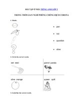 03 - Ôn tập tiếng Anh lớp 2 giữa học kì 2 có đáp án