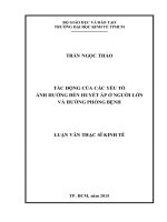 (Luận văn thạc sĩ) tác động của các yếu tố ảnh hưởng đến huyết áp ở người lớn và hướng phòng bệnh 
