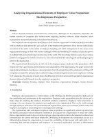 (Luận văn thạc sĩ) analyzing organizational elements of employee value proposition the employees perspective 