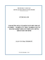 (Luận văn thạc sĩ) ảnh hưởng của báo cáo kiểm toán đến thị giá cổ phiếu – nghiên cứu thực nghiệm tại các doanh nghiệp niêm yết trên sàn chứng khoán hồ chí minh 