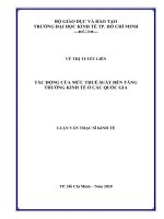 (Luận văn thạc sĩ) tác động của các mức thuế suất đến tăng trưởng kinh tế ở các quốc gia 