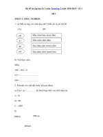 Tải Bộ đề ôn tập học kì 2 môn Toán lớp 2 năm 2018-2019 - Số 1 - Đề thi học kì 2 lớp 2 môn Toán có đáp án