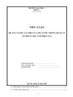 Bản sao tiểu luận vị trí, vai trò của nhà nước trong quản lý xã hội8