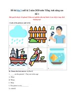Tải Đề thi lớp 3 cuối kì 2 năm 2020 môn Tiếng Anh nâng cao - Đề 1 - Đề thi Tiếng Anh học kỳ 2 tiếng Anh lớp 3 có đáp án
