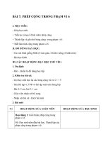 Tải Giáo án Toán 1 chương 2 bài 7: Phép cộng trong phạm vi 6 - Giáo án điện tử Toán lớp 1