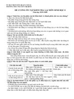 đề cương ôn tập kiểm tra lại môn sinh học 8