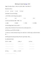 Tải Đề thi học kì 2 môn Toán lớp 3 - Đề 1 - Đề kiểm tra học kì 2 môn Toán lớp 3 có đáp án