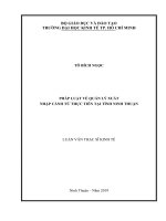 (Luận văn thạc sĩ) pháp luật về quản lý xuất nhập cảnh từ thực tiễn tại tỉnh ninh thuận 