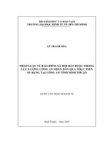 (Luận văn thạc sĩ) pháp luật về bảo hiểm xã hội bắt buộc trong lực lượng công an nhân dân qua thực tiễn áp dụng tại công an tỉnh ninh thuận 
