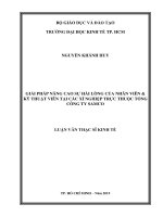 (Luận văn thạc sĩ) giải pháp nâng cao sự hài lòng của nhân viên  kỹ thuật viên tại các xí nghiệp trực thuộc tổng công ty samco 
