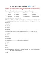 Tải Đề kiểm tra 15 phút Tiếng Anh lớp 8 Unit 5 - Đề thi Tiếng Anh lớp 8 Thí điểm Unit 5 có đáp án