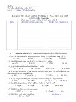 Tải Đề thi học kì 2 môn Toán lớp 5 trường Tiểu học Trần Hưng Đạo, Đắk Lắk  năm 2016 - 2017 - Đề kiểm tra học kì 2 môn Toán lớp 5 có đáp án