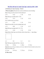 Tải Bộ đề thi học kì 2 môn Toán lớp 1 năm học 2019 - 2020 - Đề thi toán học kì 2 lớp 1