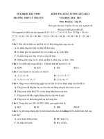 Tải Đề thi giữa học kì 2 môn Hóa học lớp 10 trường THPT Lý Thái Tổ, Bắc Ninh năm học 2016 - 2017 - Đề kiểm tra giữa học kỳ II môn Hóa lớp 10 có đáp án