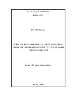 Nghĩa vụ chứng minh pháp luật nước ngoài trong giải quyết tranh chấp dân sự có yếu tố nước ngoài tại tòa án việt nam 